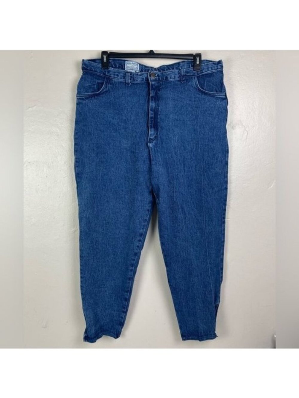 Cap Ferrat Tapered Jeans 36x27 Women's 26W zip ankle stretch VTG 80s